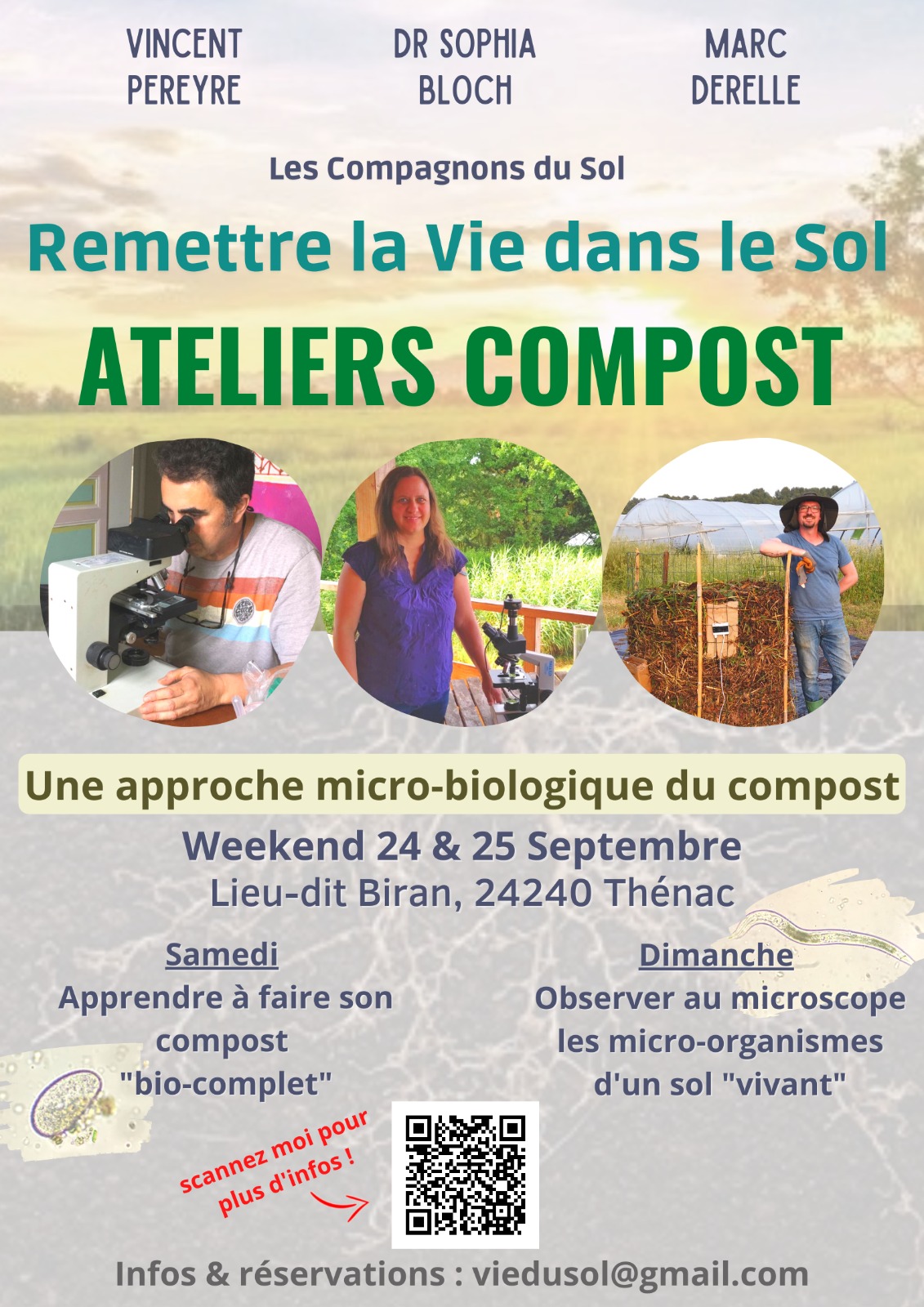 Atelier Compost. Remettre la vie dans le sol. Un aproche microbiologique